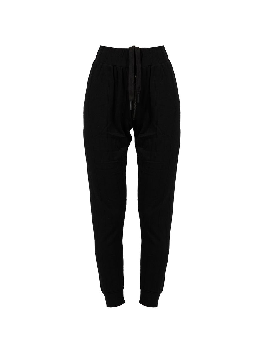Unisex Schwarze Haremshose mit Kordelzug