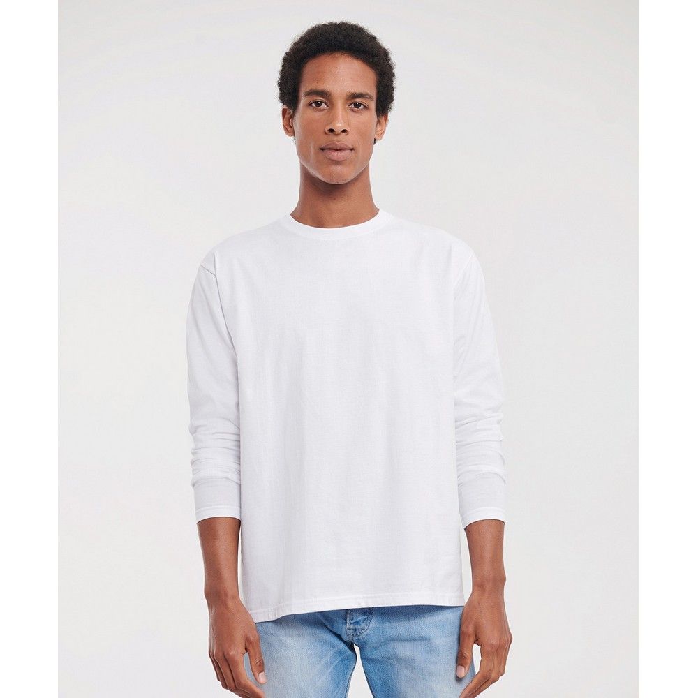 Klassisches Langarm-T-Shirt aus Baumwolle