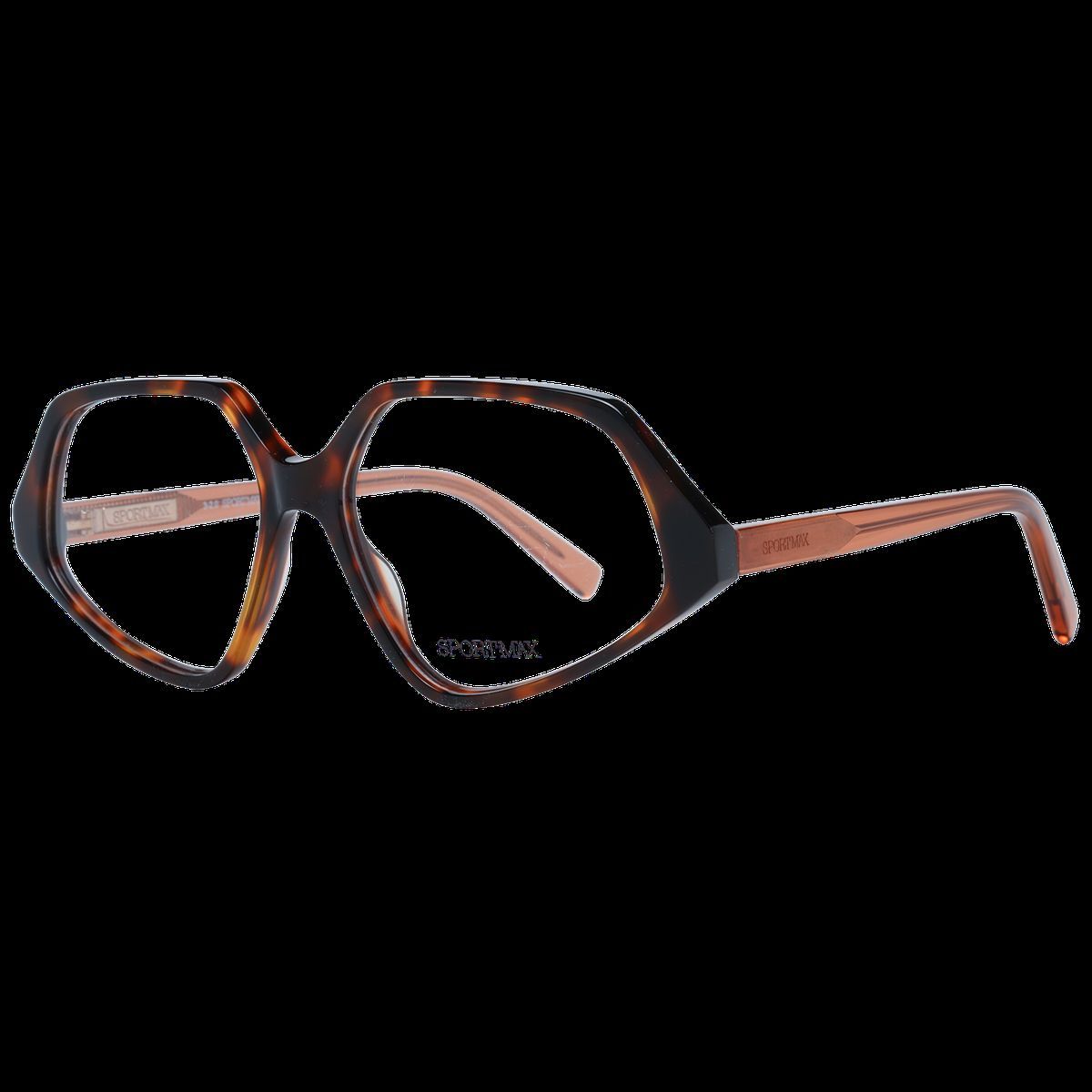 Markante geometrische Brille in Schildpatt-Optik