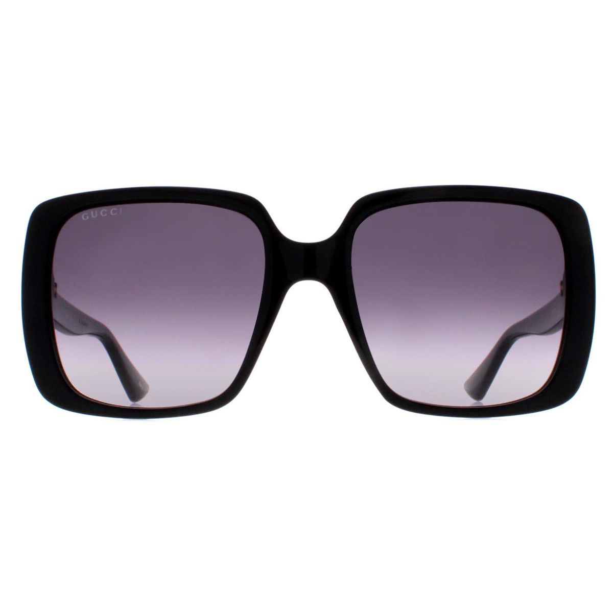 Quadratische Sonnenbrille mit grauem Farbverlaufsglas