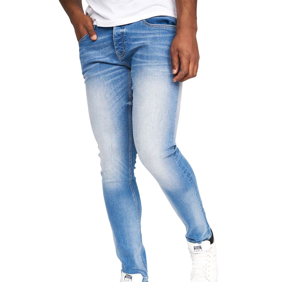 Herren Skinny Jeans mit heller Waschung