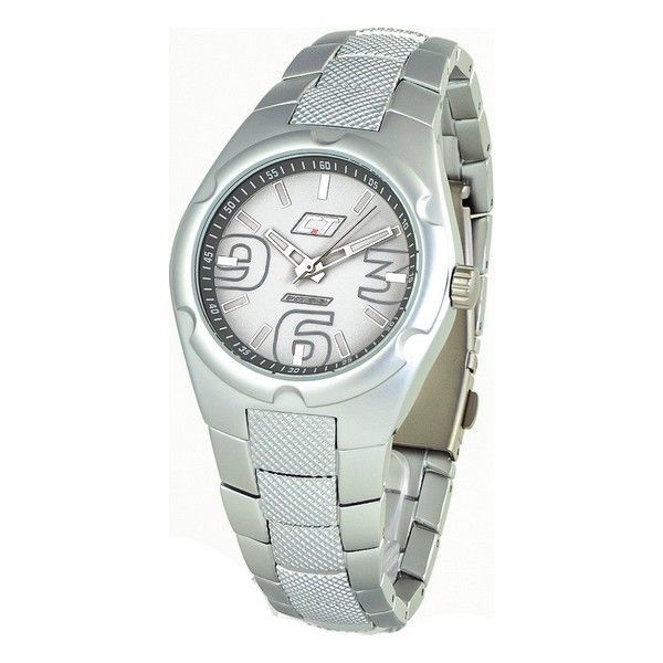Herren Silber Chronograph Quarz Uhr