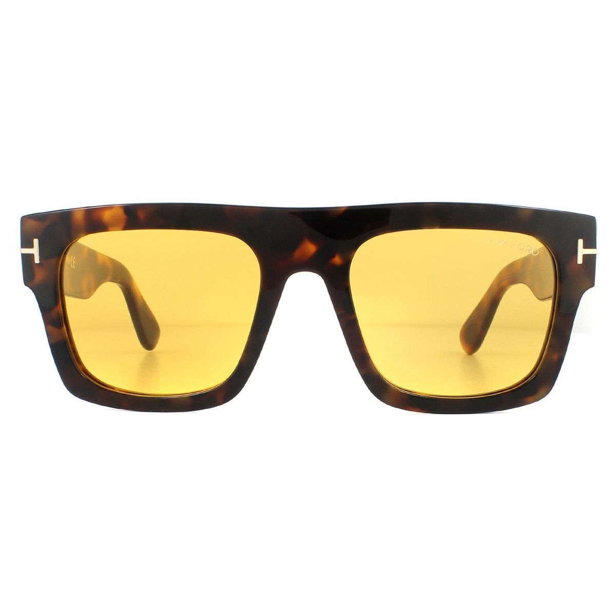 Markante quadratische Havana-Sonnenbrille
