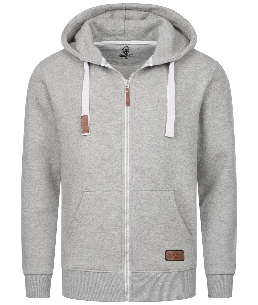 Klassischer melierter grauer Kapuzenpullover