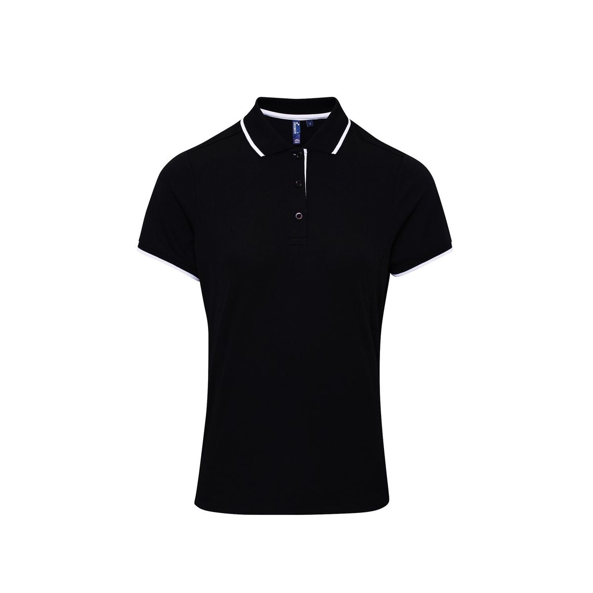 Damen Kurzarm Polo mit Kontrastbesatz