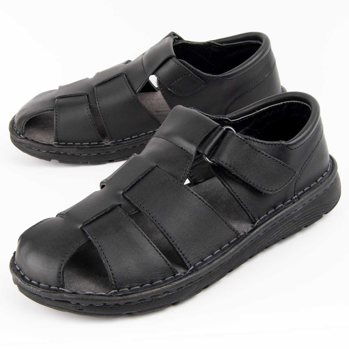 Herren Fischer Sandale aus Leder mit Riemen