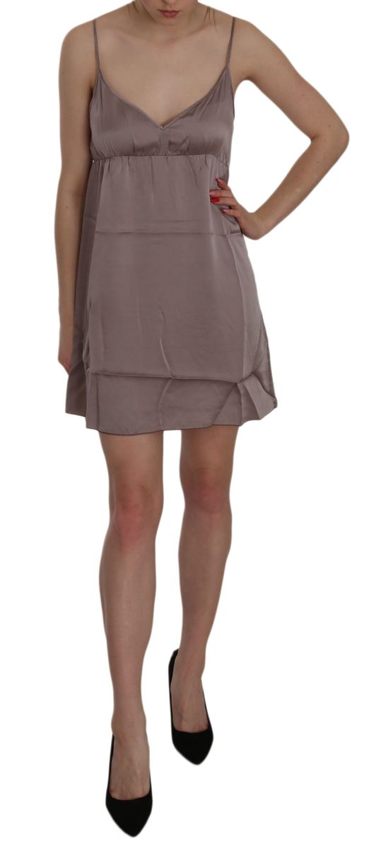 Spaghettiträger A-Linien Minikleid
