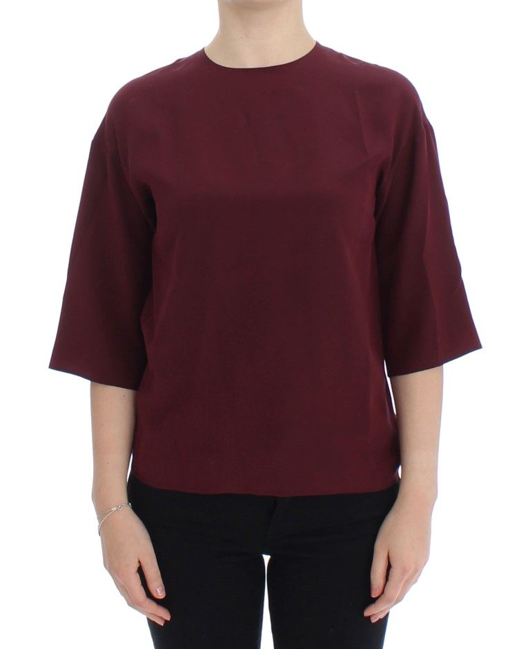 Elegante Seidenbluse mit 3/4-Ärmeln