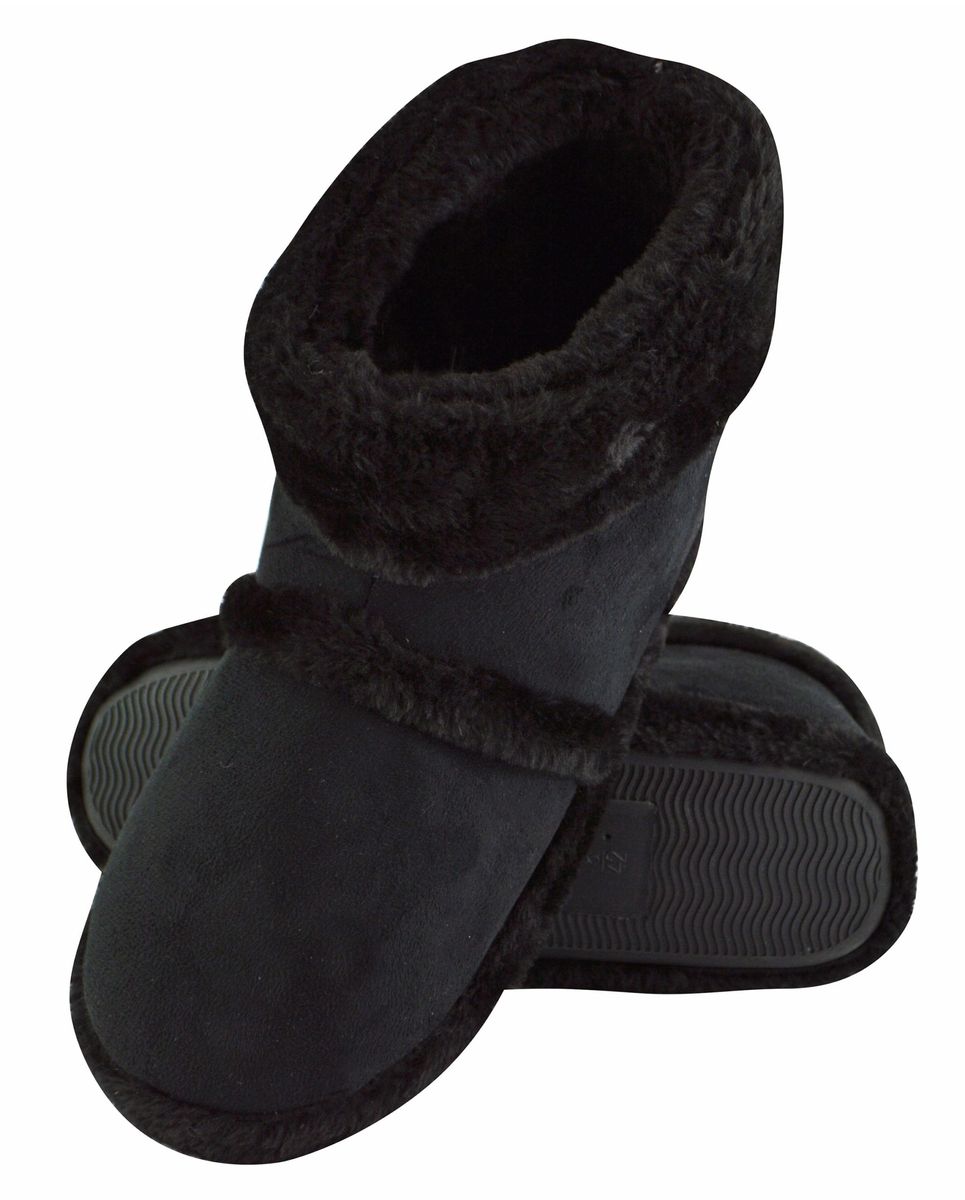 Gemütliche Slipper-Stiefeletten mit Kunstfellfutter