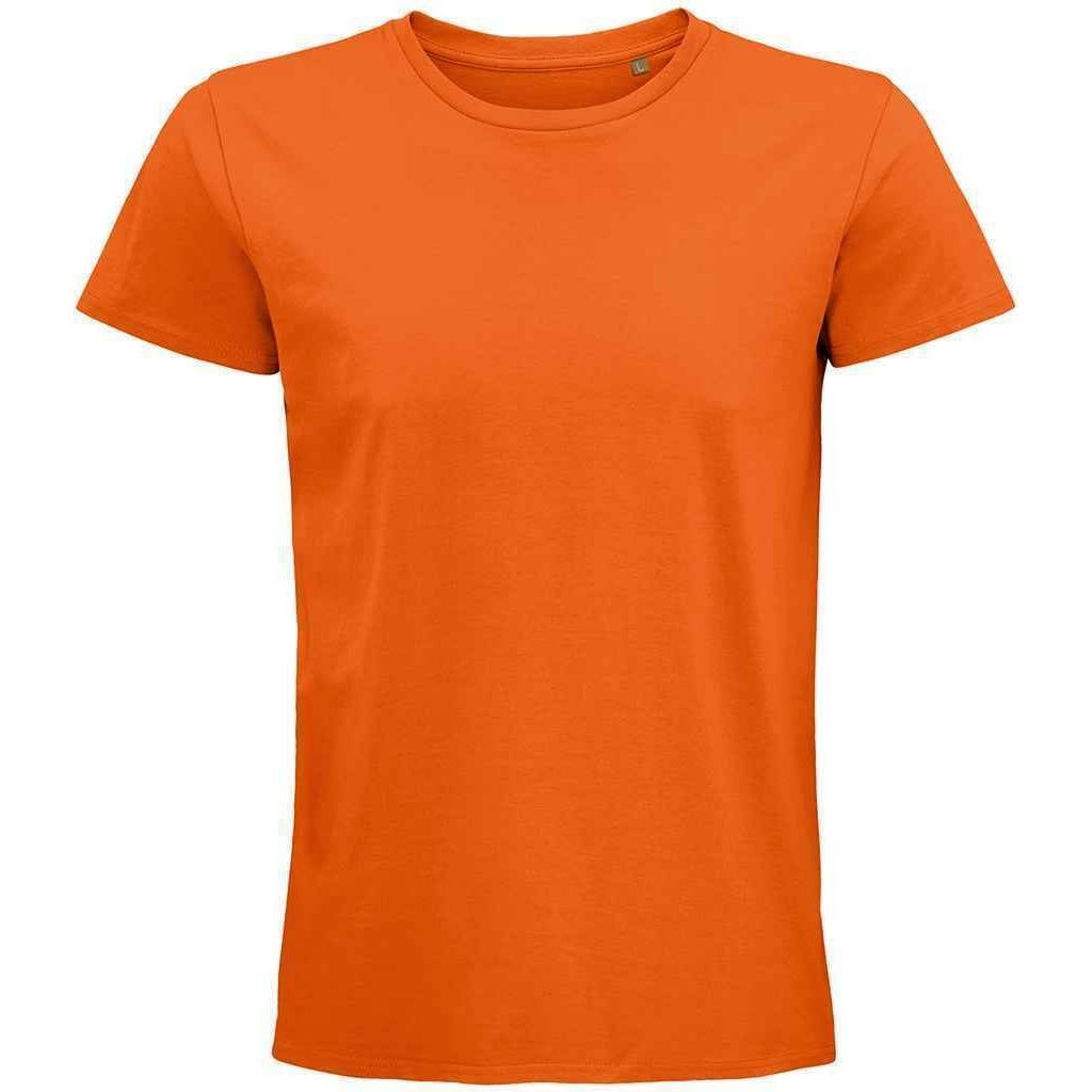 Klassisches Unisex Orange Baumwoll T-Shirt