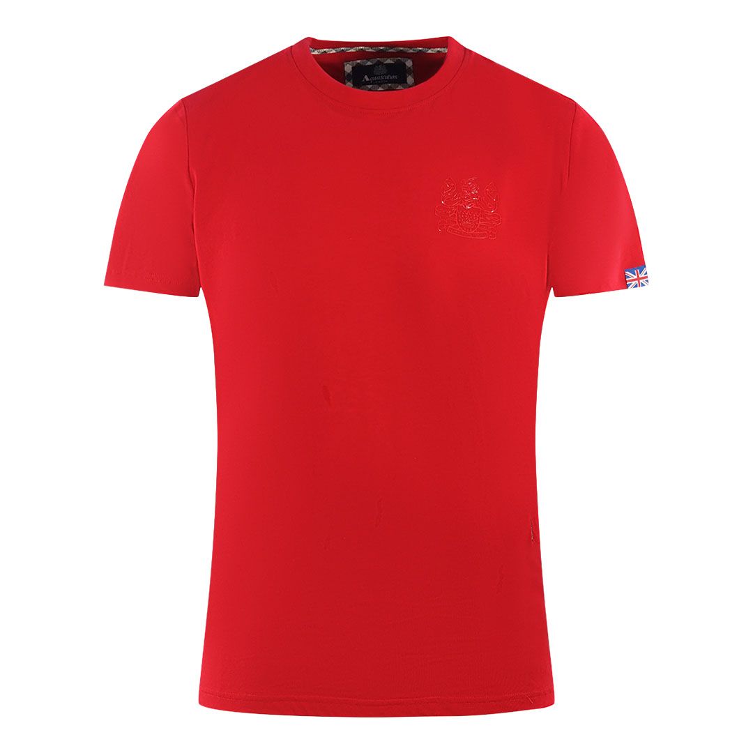 Rotes tonales Logo Kurzarm T-Shirt