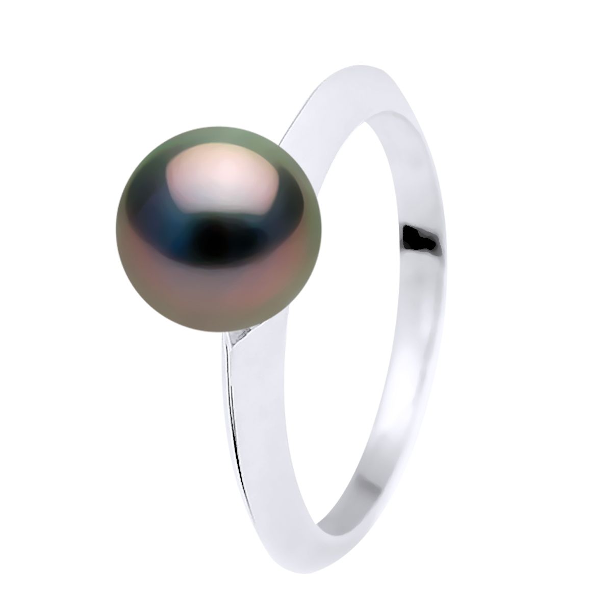 Eleganter Solitärring mit Tahitiperle