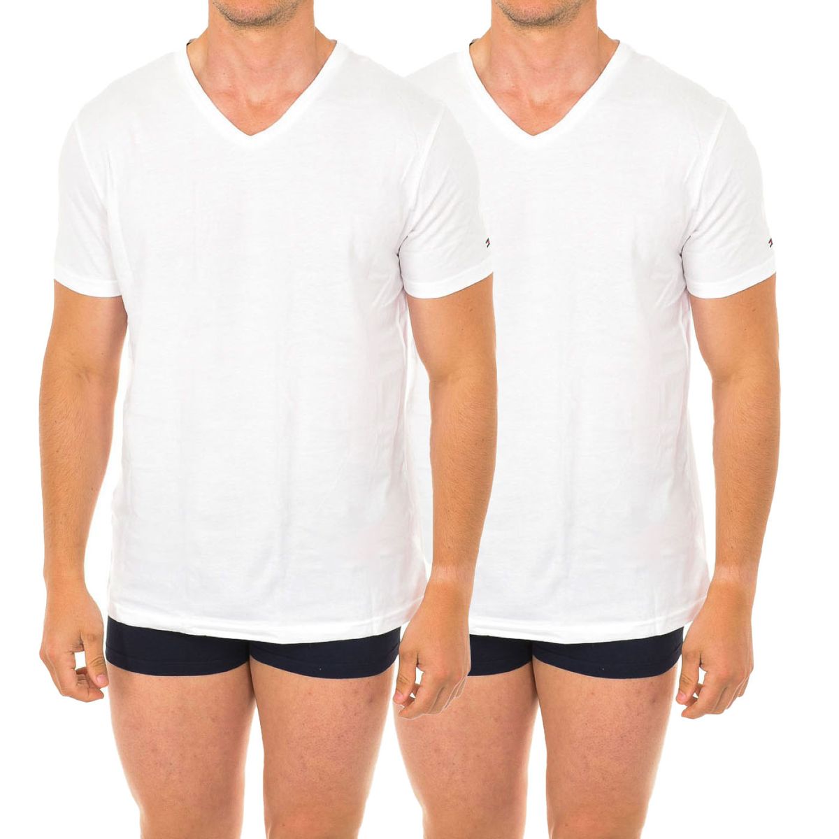 Klassisches T-Shirt mit V-Ausschnitt