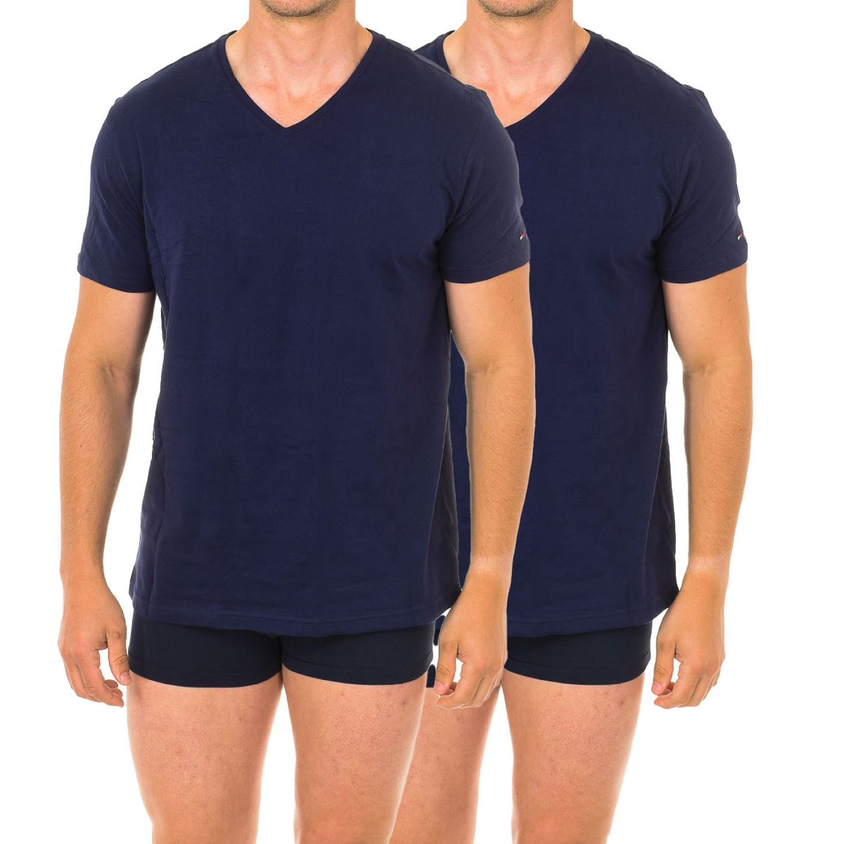Klassisches T-Shirt mit V-Ausschnitt