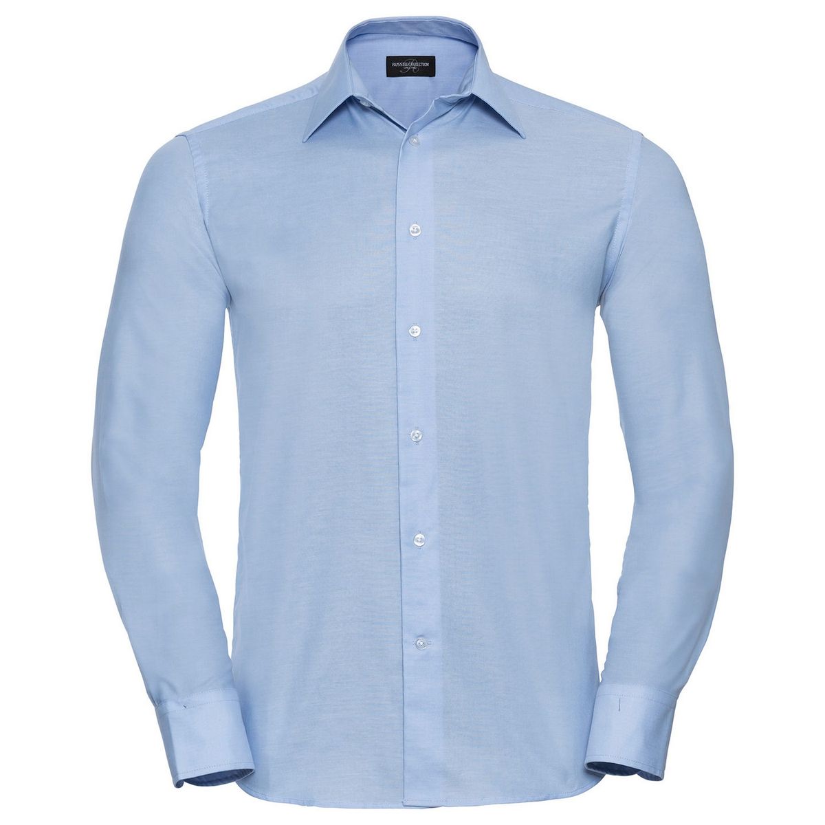 Hellblaues Langarm-Oxford-Hemd