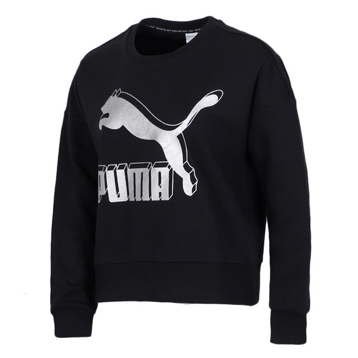 Metallisches Logo Rundhals-Sweatshirt