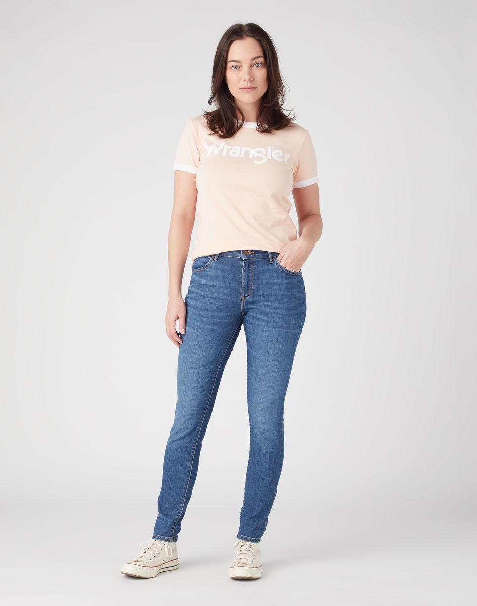 Klassische Skinny Jeans in Blau