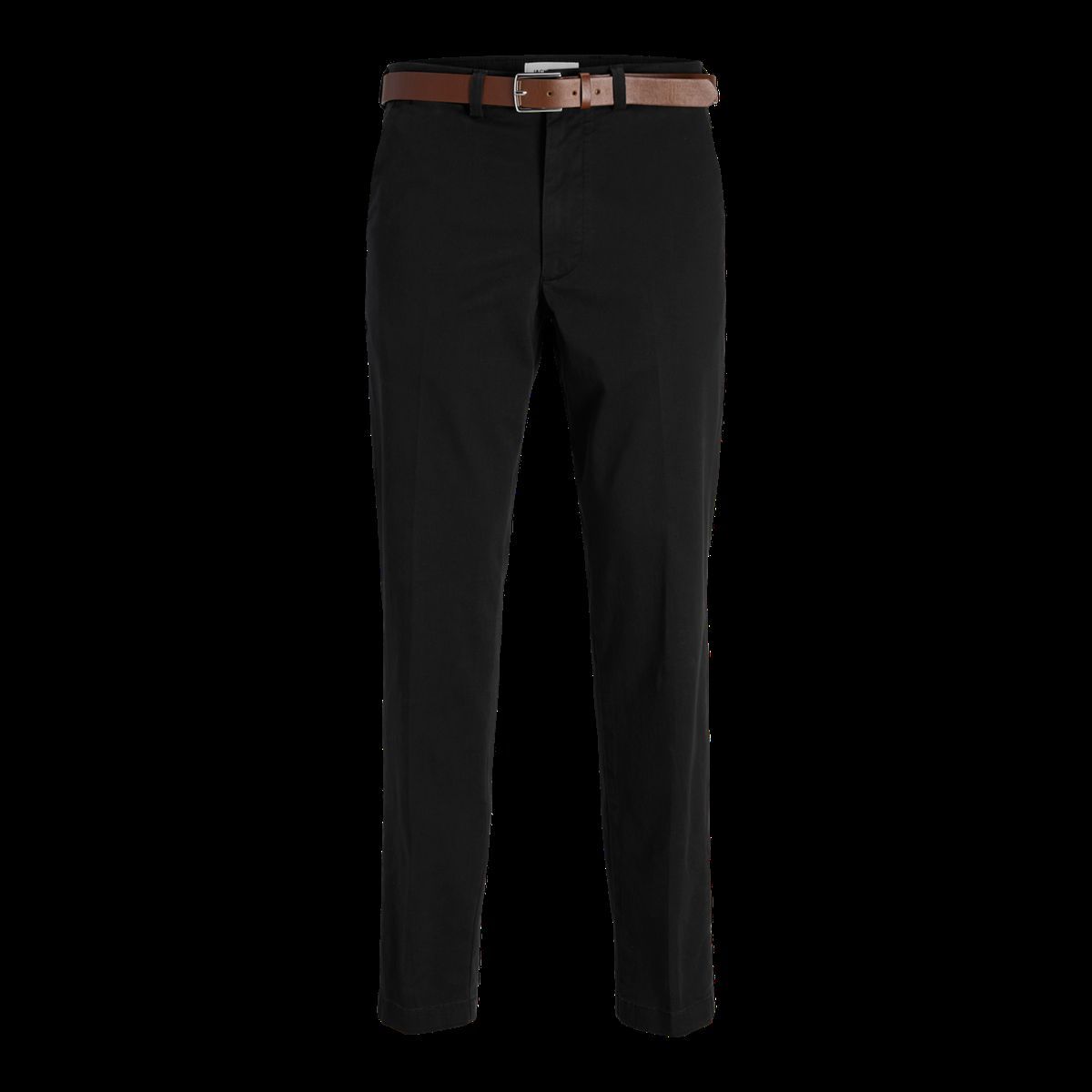 Schwarze Slim-Fit Chino Hose mit Gürtel