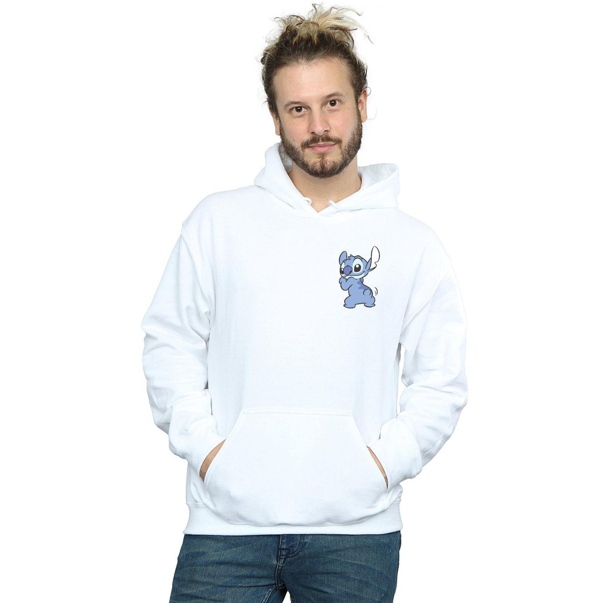 Kapuzenpullover mit Stitch Grafik-Print