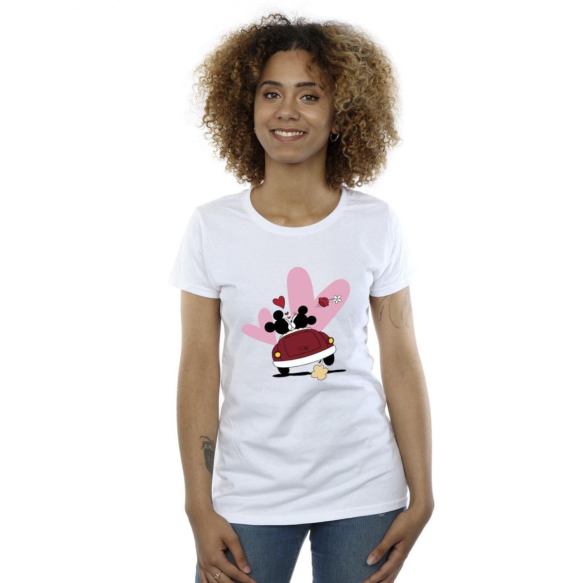 Mickey und Minnie Auto T-Shirt