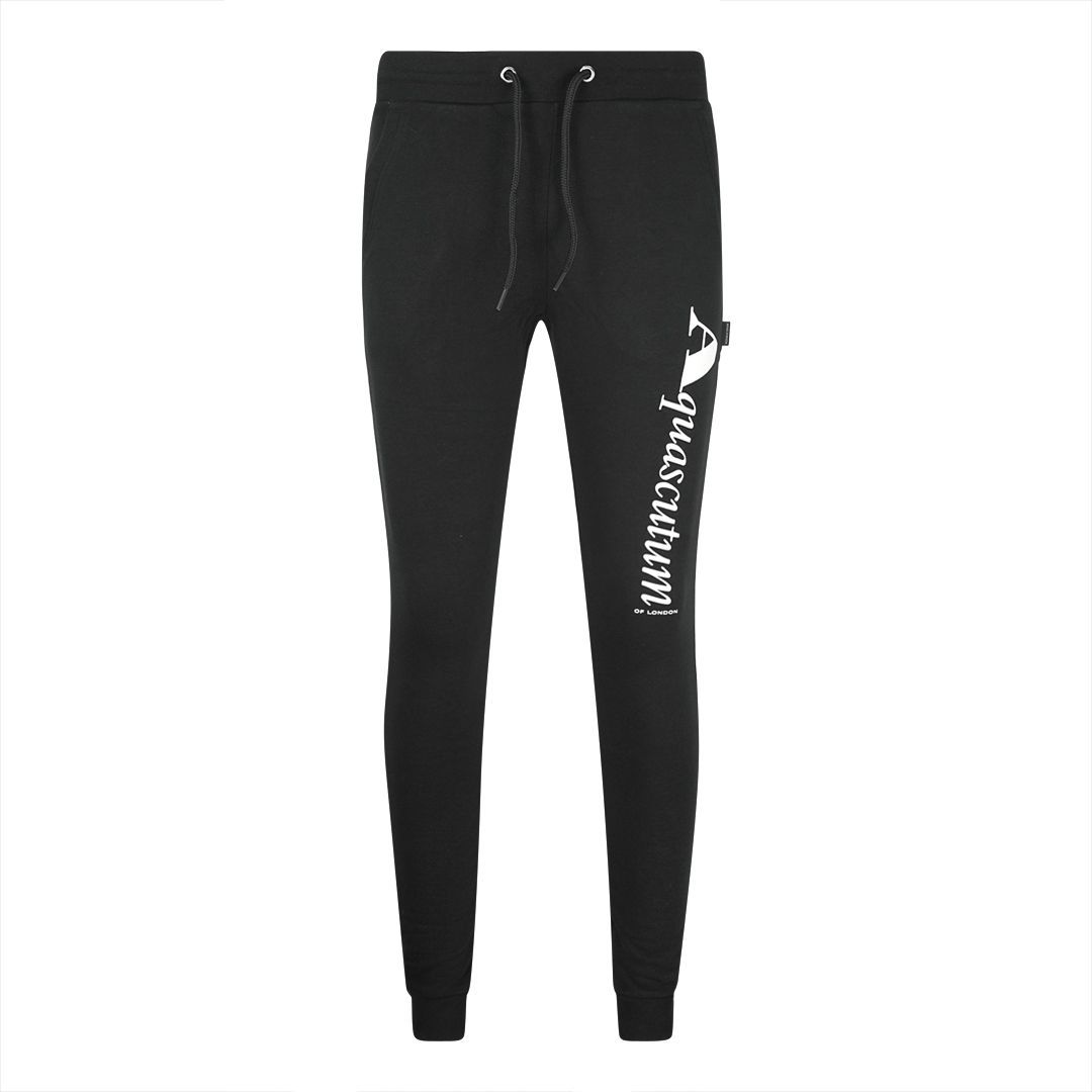 Schwarze Jogginghose mit Logo-Print