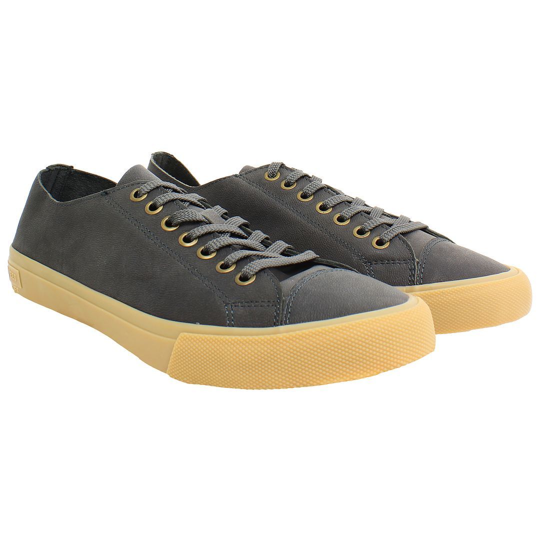 Leder-Sneaker im Militär-Stil