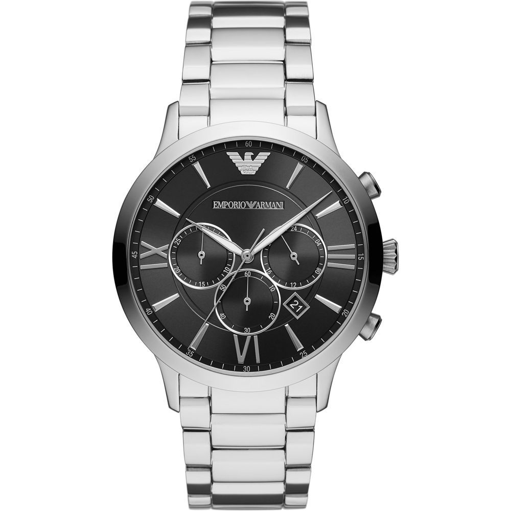 Elegante Herren Chronograph Edelstahl Uhr