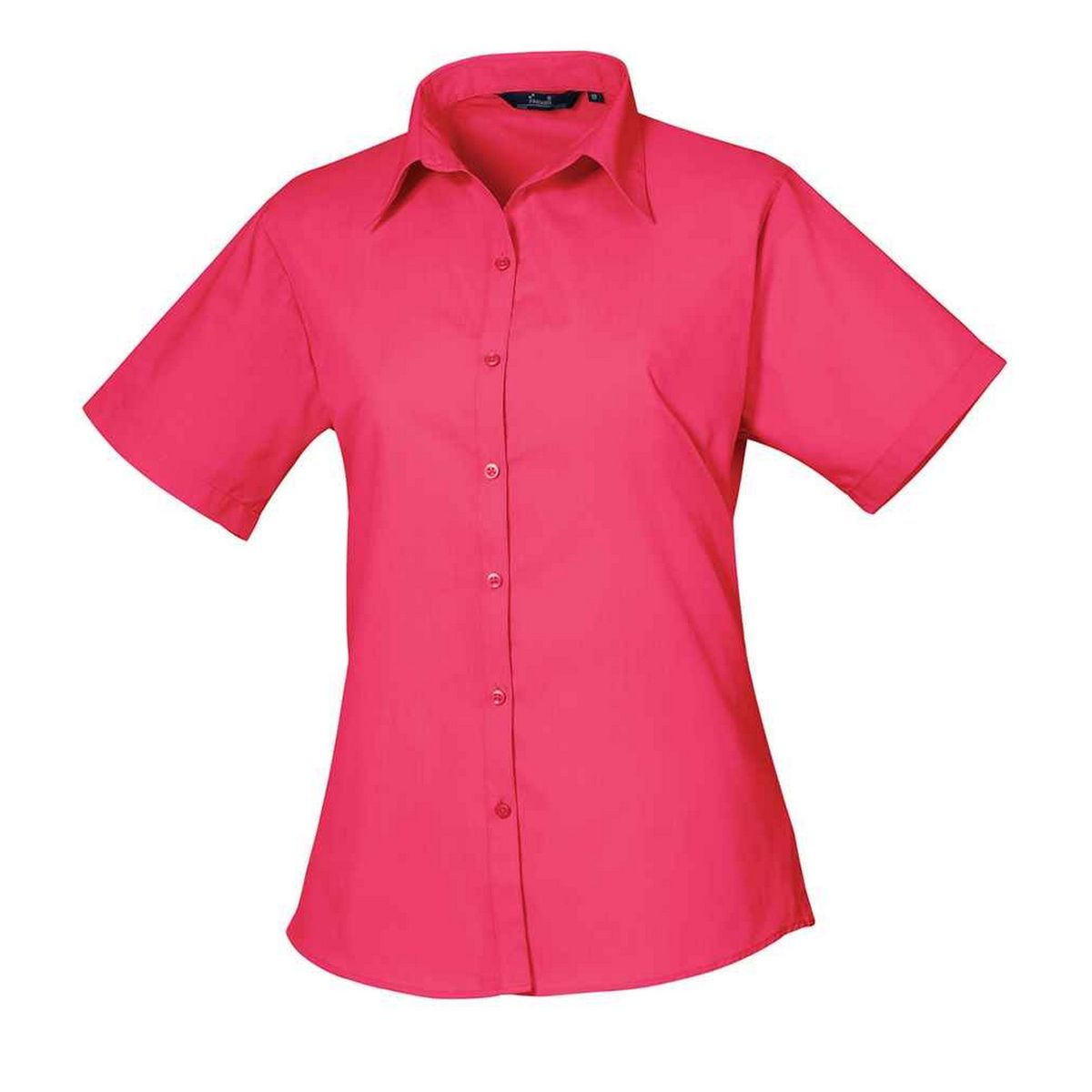 Klassische Kurzarm-Bluse mit Knopfleiste