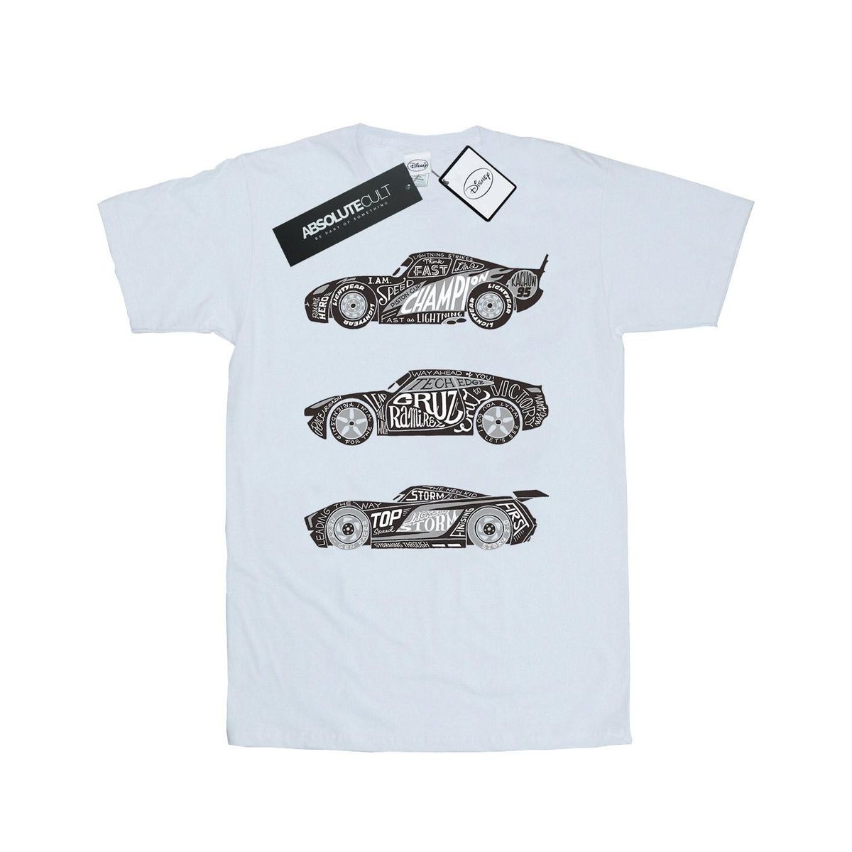 Cars Text Racers Grafik T-Shirt