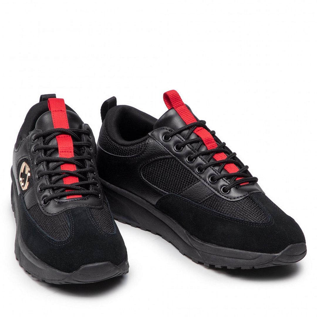 Sneaker mit Mesh- und Wildlederpanels