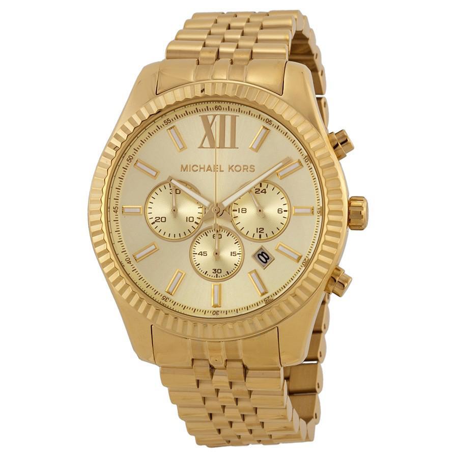 Goldfarbene Chronograph Lexington Armbanduhr