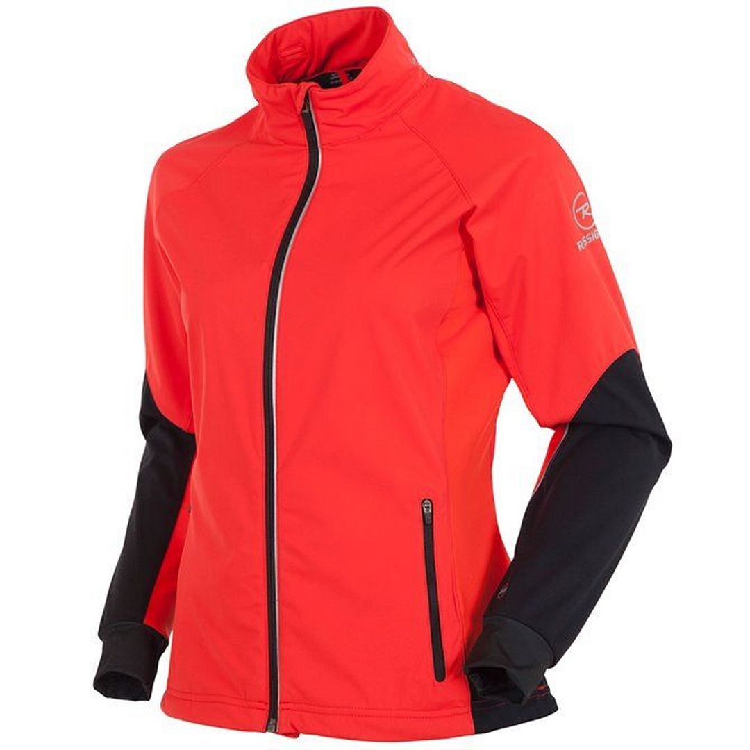 Damen Rot-Schwarze Softshelljacke