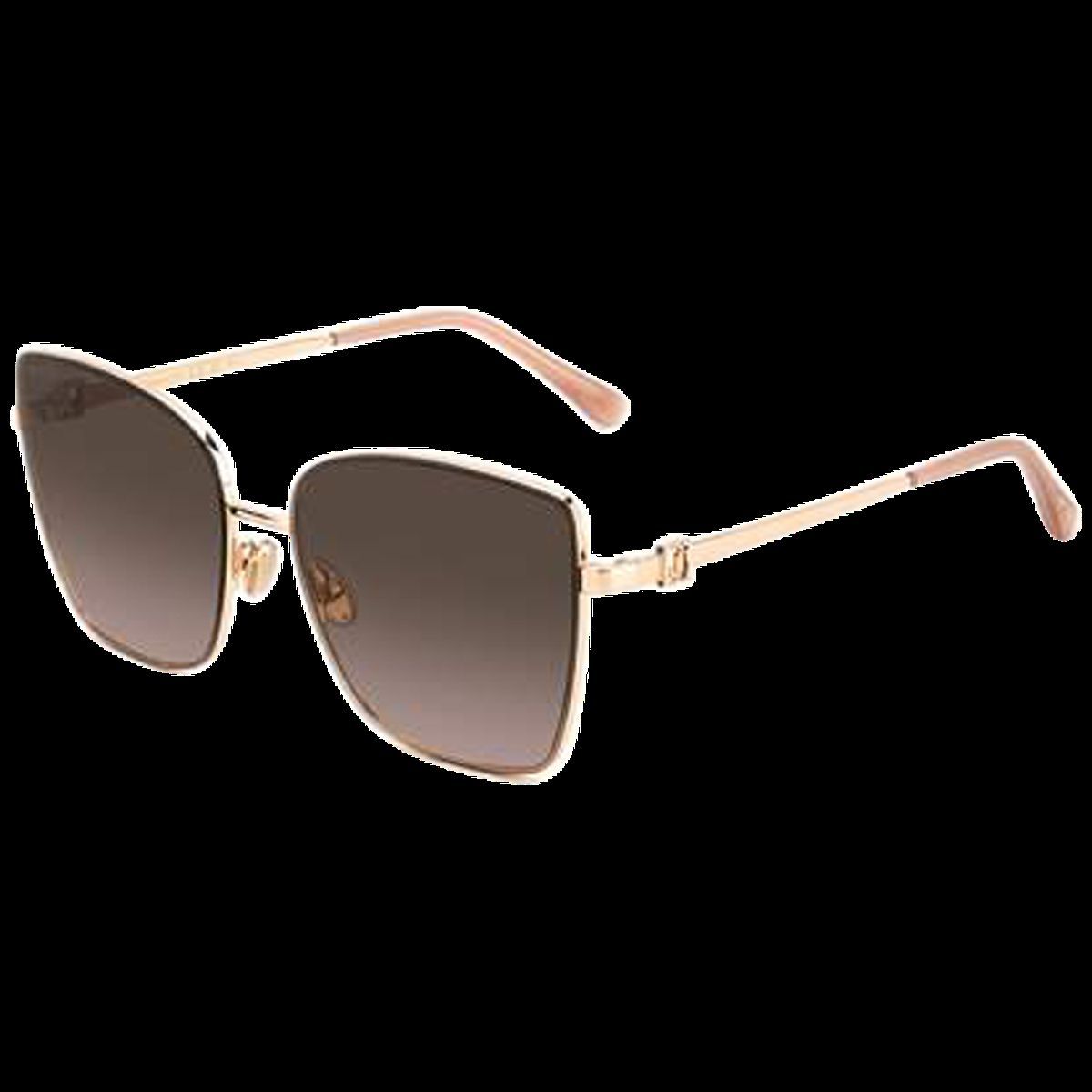 Goldene Metall Sonnenbrille im Quadrat