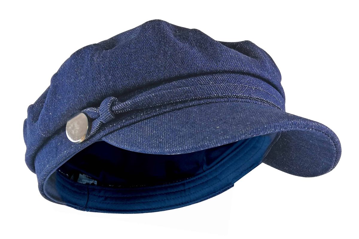 Damen Baumwolle Peaked Denim oder Kord Baker Boy Hut Fiddler Cap