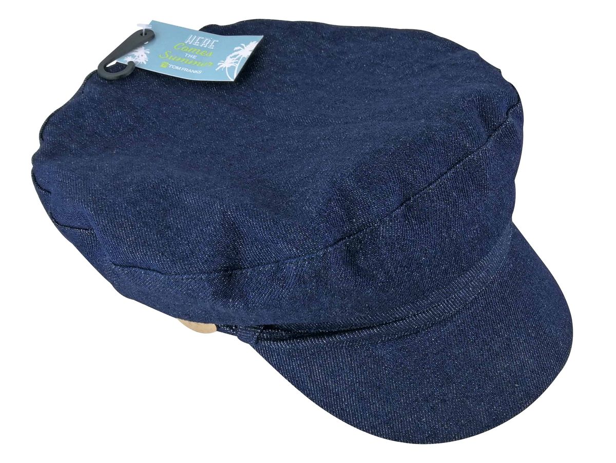Klassische Baker-Boy-Mütze aus Denim