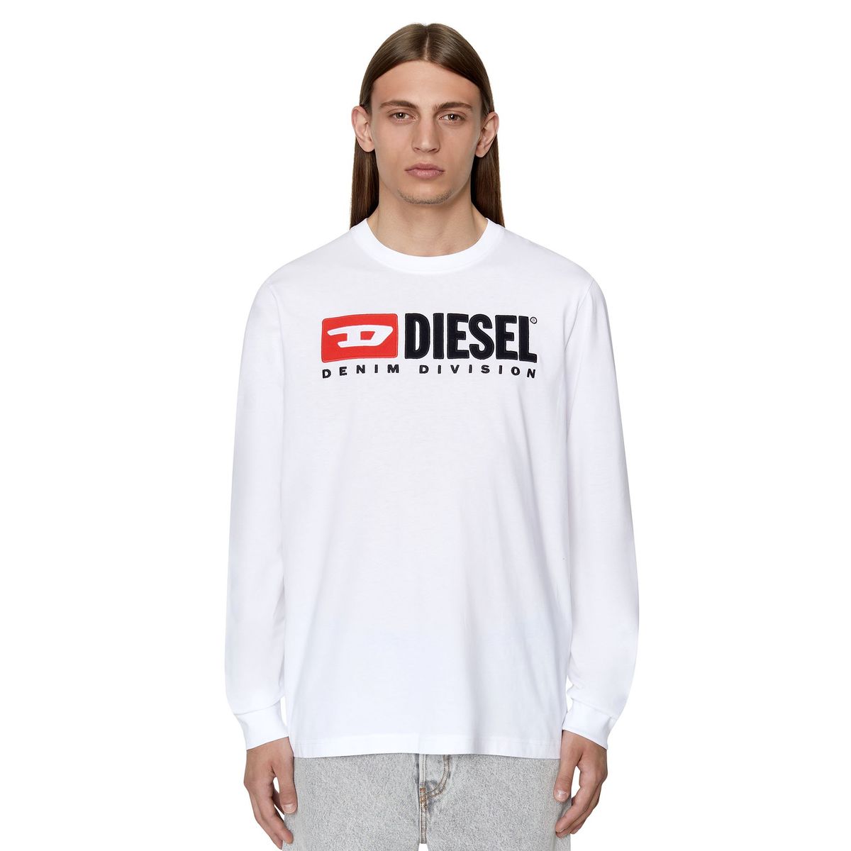 Langarmshirt mit Logo-Print aus Baumwolle