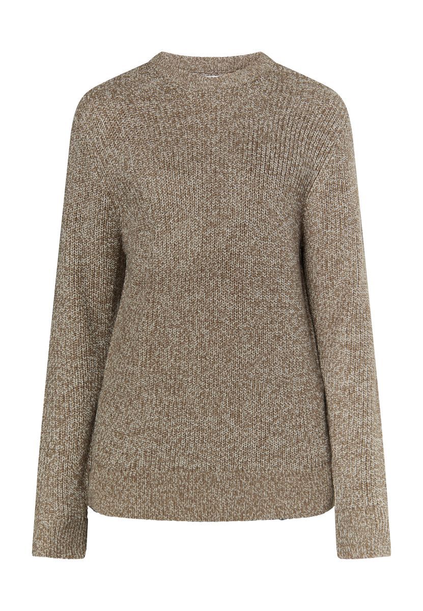 Herren Strickpullover mit Rundhalsausschnitt und lockerer Passform