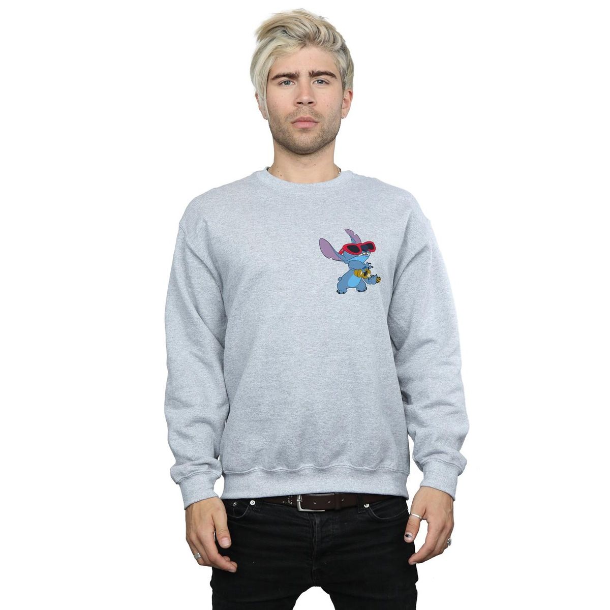 Grafik-Pullover mit Stitch-Print