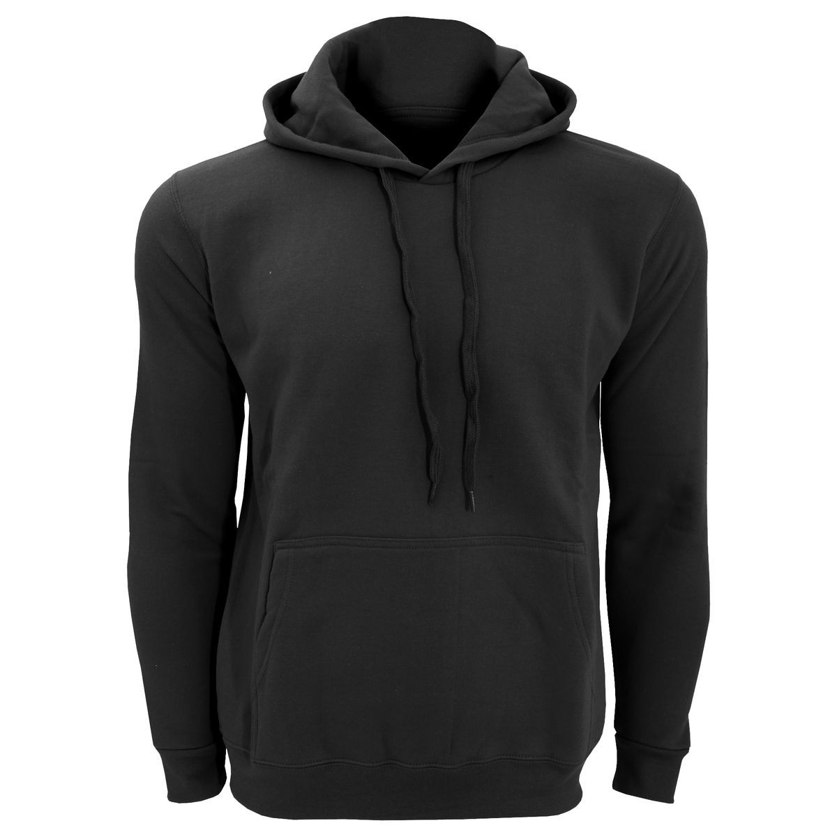 Unisex Schwarzer Fleece-Pullover-Hoodie