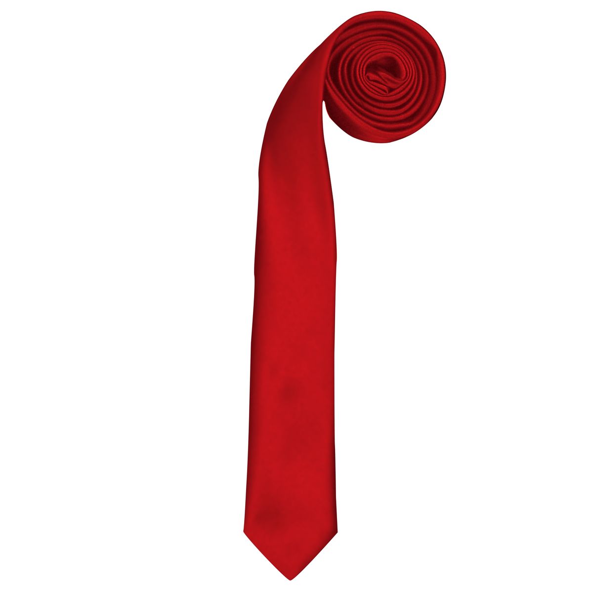 Schmale rote Retro-Krawatte aus Satin