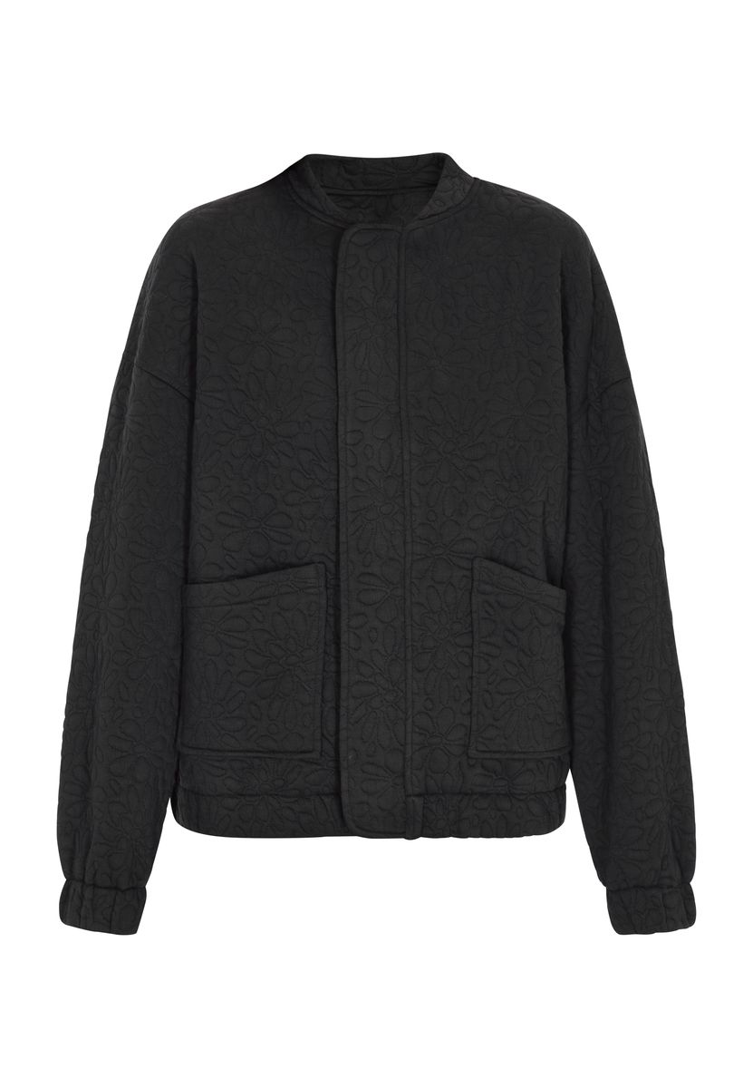 Bomberjacke mit geprägtem Blumenmuster
