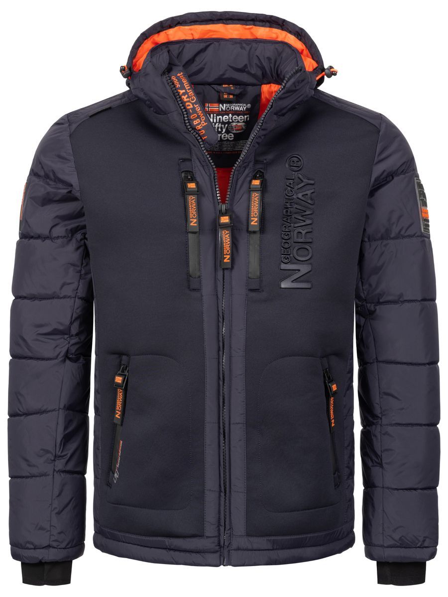Herren Winter Steppjacke mit Kapuze