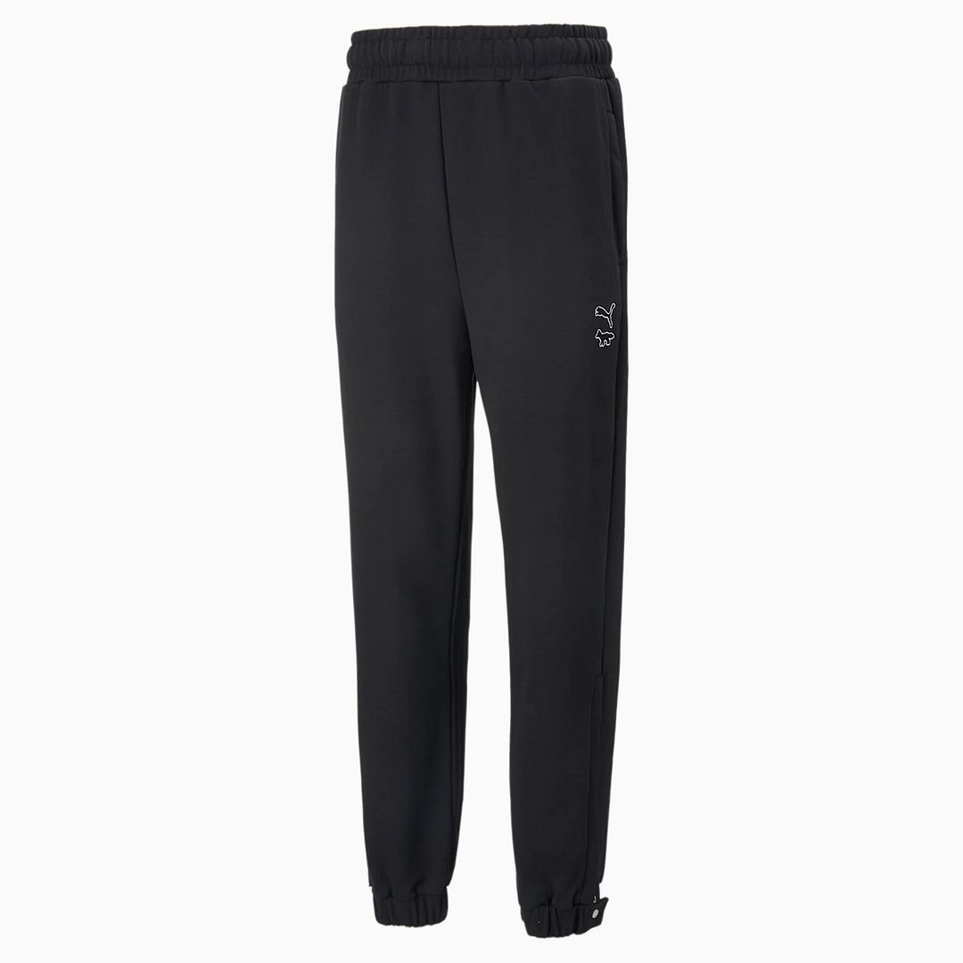 Schwarze Maison Kitsune Trainingshose