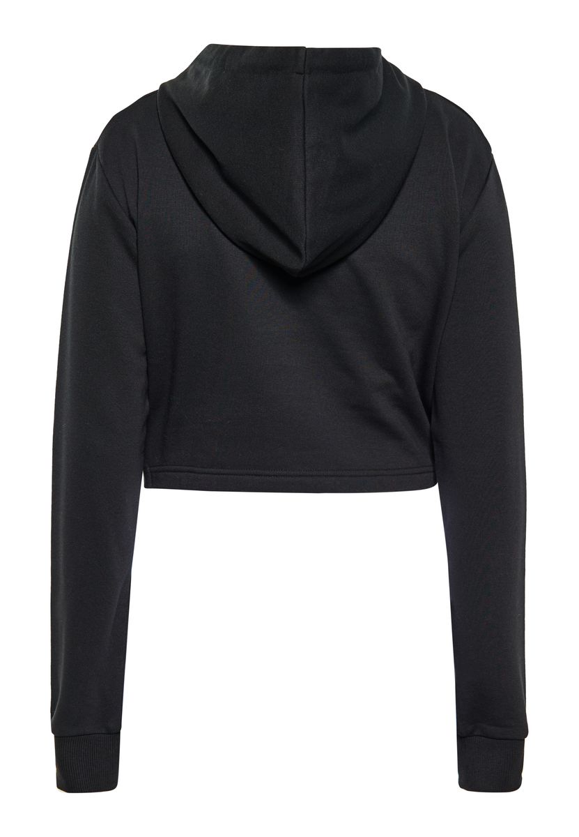 Kurzer Rippstrick-Pullover mit V-Ausschnitt