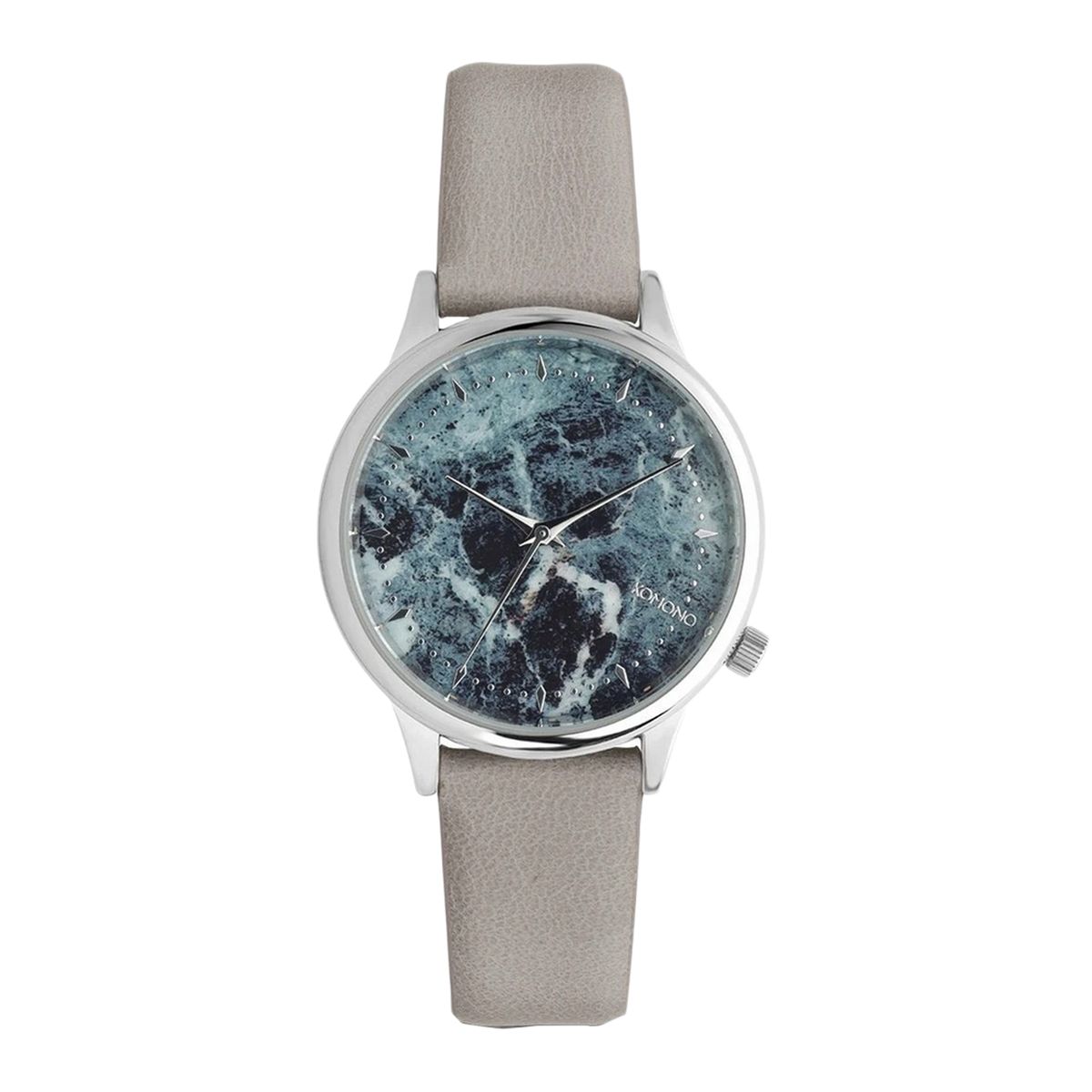 Minimalistische silberne Armbanduhr