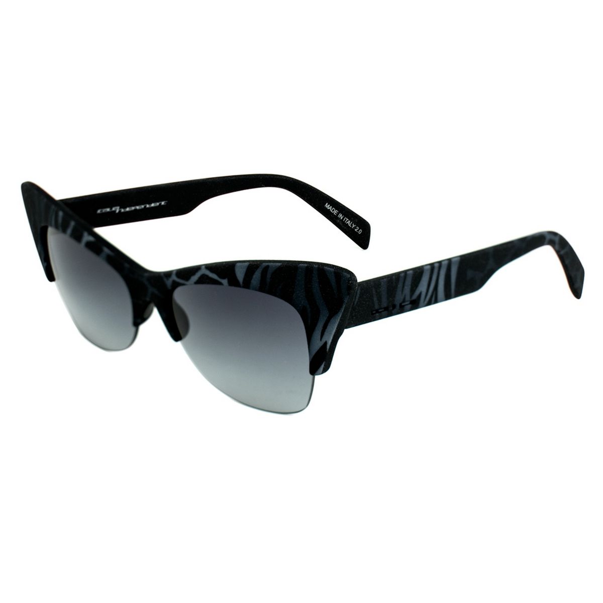 Cat-Eye Sonnenbrille mit Zebraprint aus Acetat