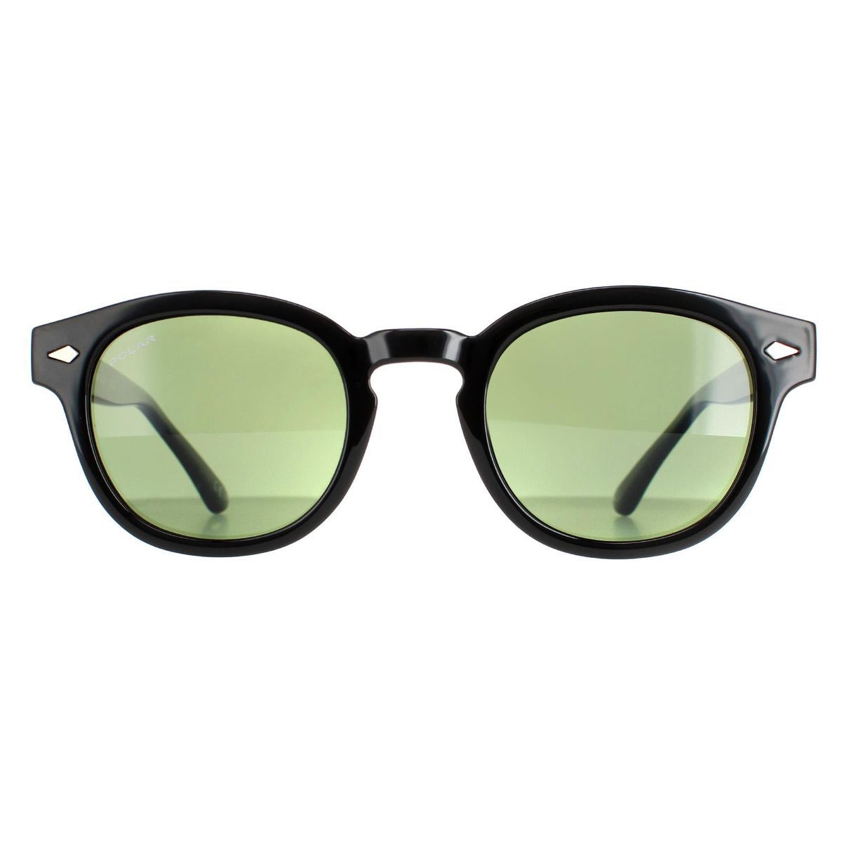 Runde, schwarze, polarisierte Unisex-Sonnenbrille