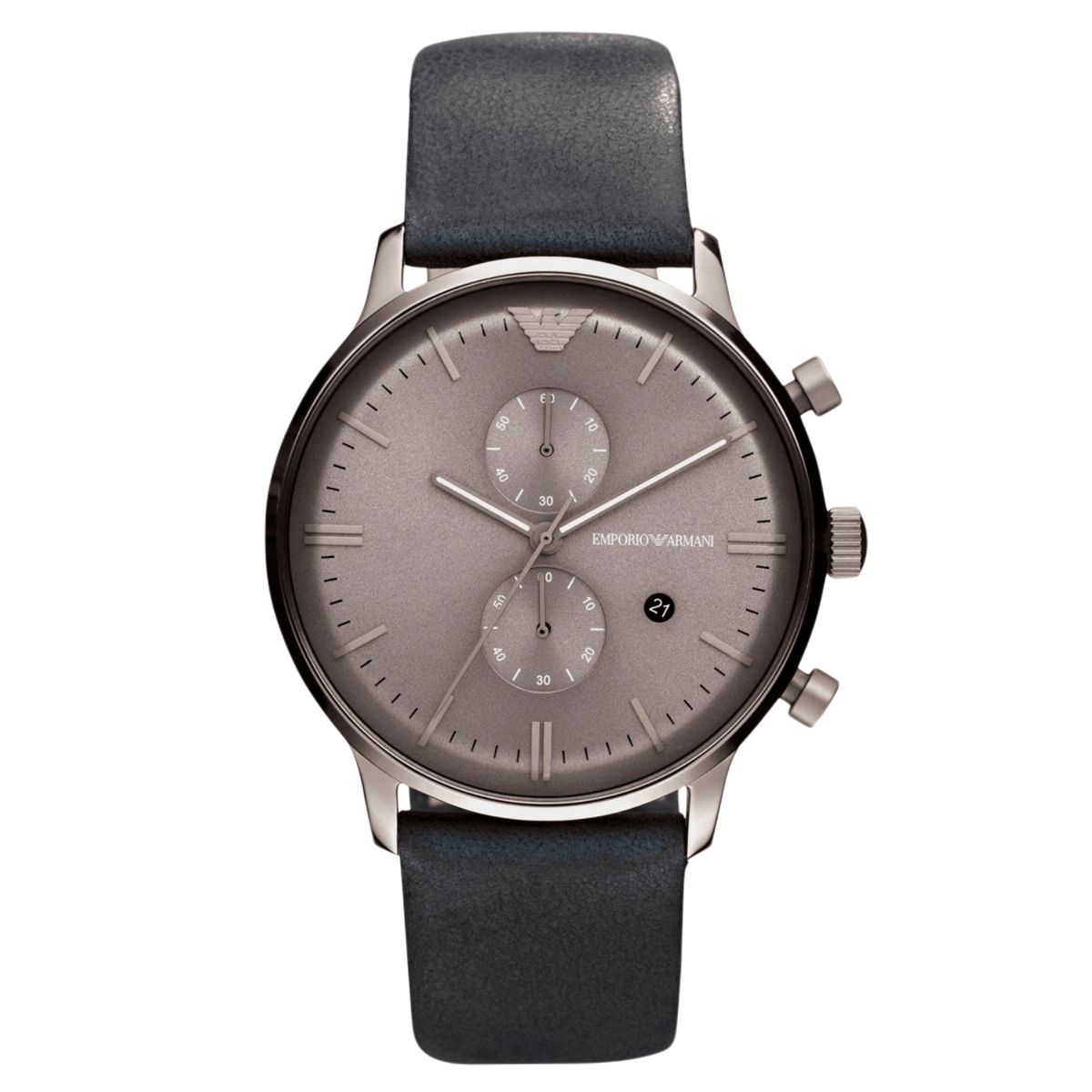 Minimalistische Goldfarbene Uhr mit Lederarmband