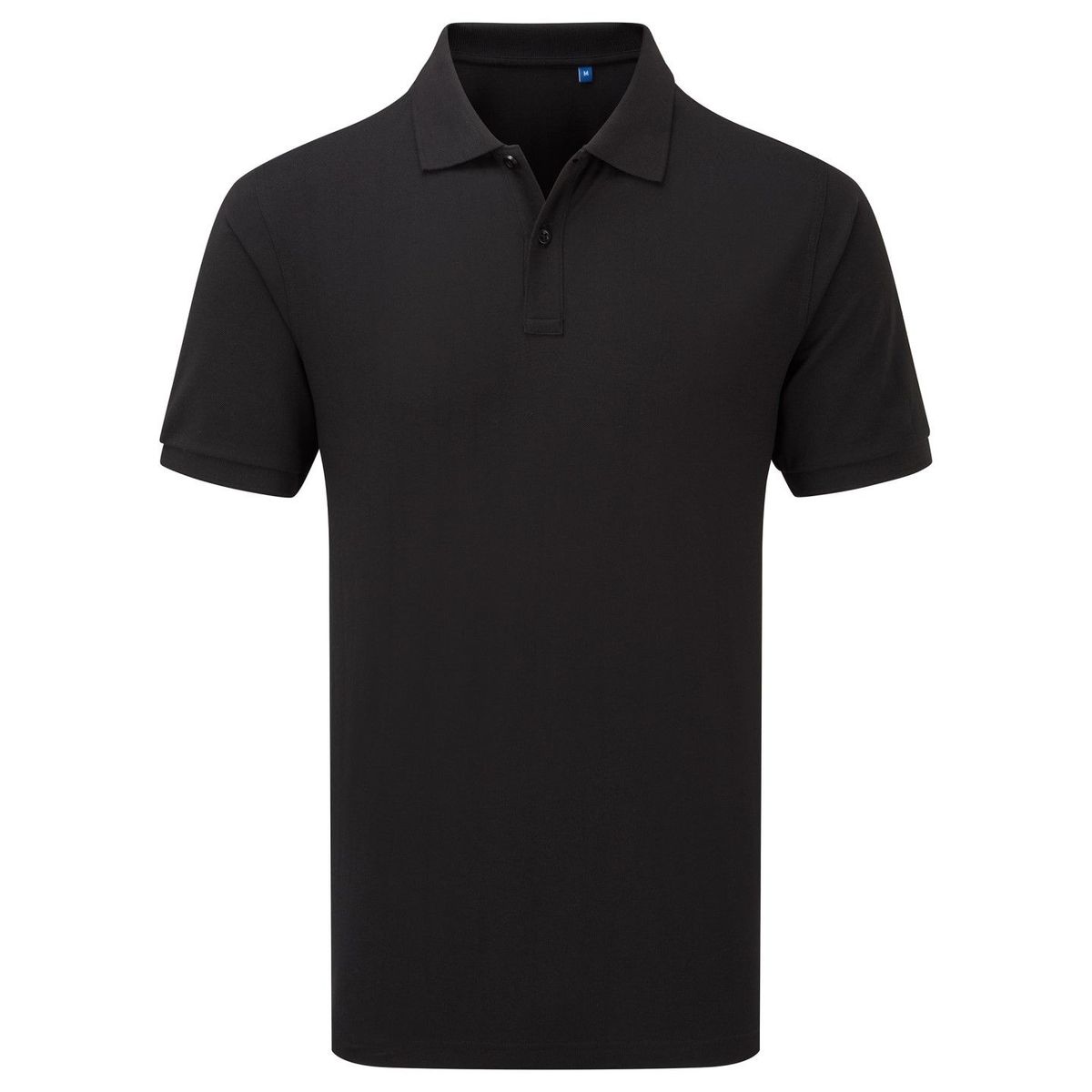 Klassisches schwarzes Kurzarm-Poloshirt