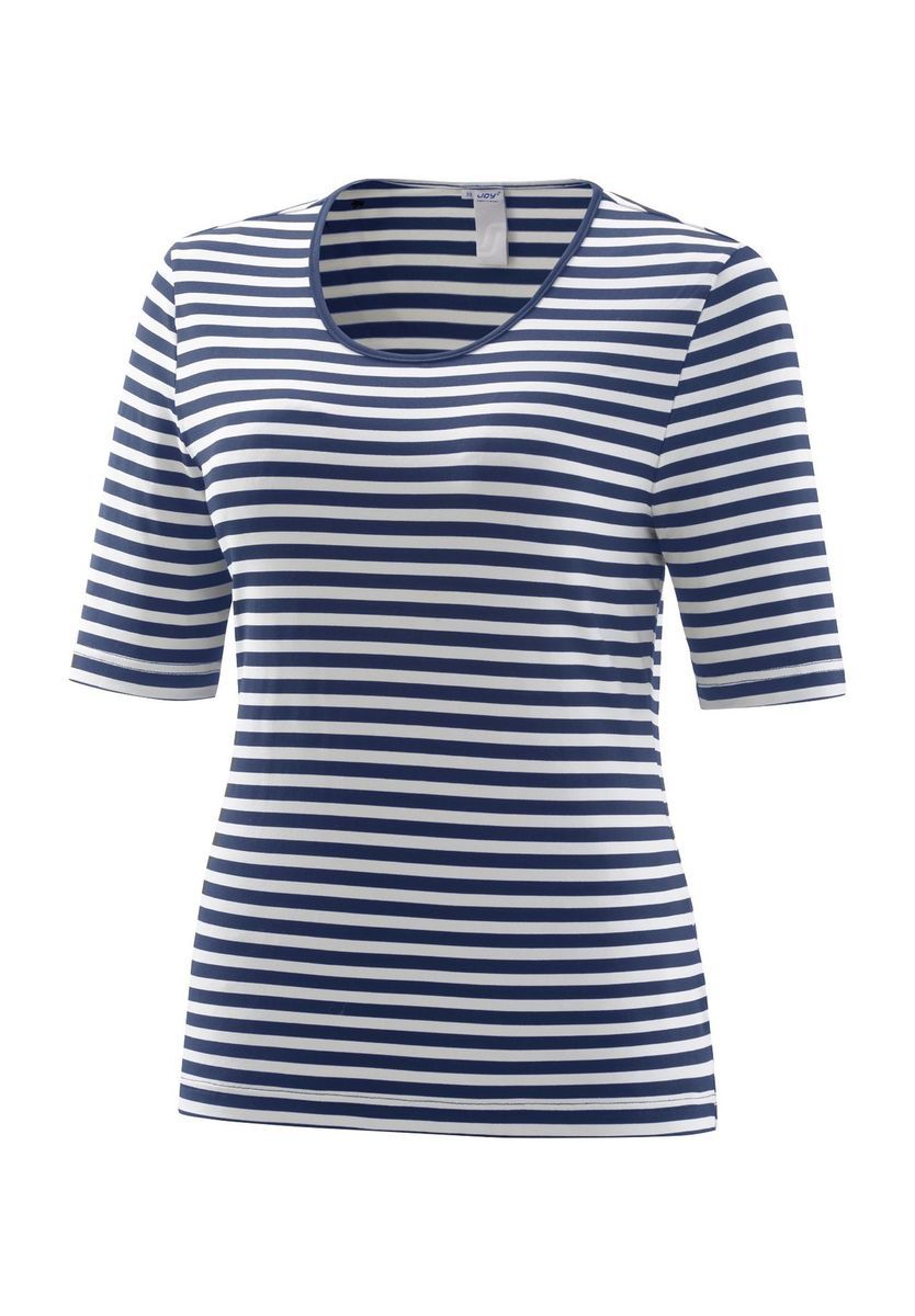 Gestreiftes Baumwollmischungs-T-Shirt